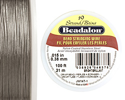 Beadalon Bright .015" 19 Strand Wire 100ft.