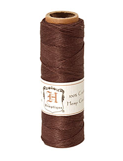 Dark Brown Hemp Twine 10 lb, 205 ft
