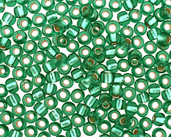 TOHO Frosted Dark Peridot (with Silver Lining) Round 6/0 Seed Bead