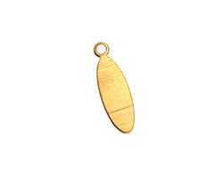 Brass Horse Eye Blank Charm 6x20mm