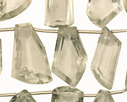 Prasiolite Faceted Irregular Drop 8-14x12-27mm