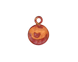 Patricia Healey Copper Flat Circle Charm 13x18mm