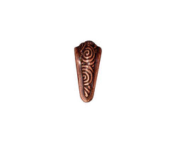 TierraCast Antique Copper (plated) Spiral Pinch Bail 7x15mm