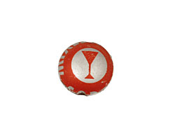 Trinket Foundry Red Martini Bottle Cap Puff Coin 15mm