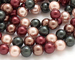 Cordial Shell Pearl Mix Round 8mm
