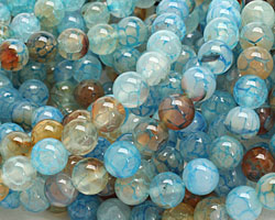 Blue Haze Fire Agate Round 8mm