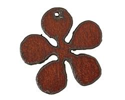The Lipstick Ranch Rusted Iron Large Daisy Pendant 43mm