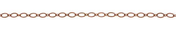 Antique Copper (plated) Etched Horse Eye & Ring Chain