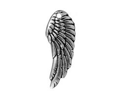 TierraCast Antique Silver (plated) Wing Pendant 10x27mm