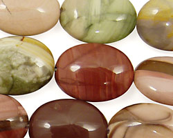 Imperial Jasper Flat Oval 20x15mm