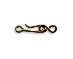 Vintaj Natural Brass Tiny Hook & Eye Clasp Set 21x6mm