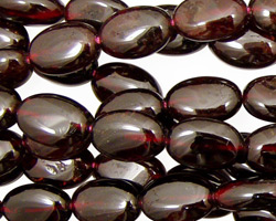 Garnet Flat Oval 12x8mm