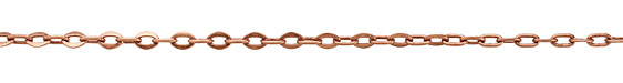Antique Copper (plated) Every Other Flat Oval Link Chain