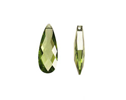 Fern Faceted Flat Teardrop 7x18mm