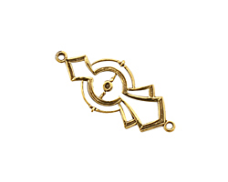 Stampt Antique Gold (plated) Half Past Midnight Deco Link 29x13mm
