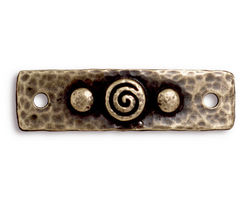 TierraCast Antique Brass (plated) Spiral & Rivets Link 40x11mm