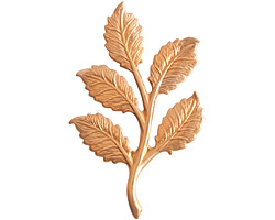 Nunn Design Brass Birch Leaves Embellishment 23x36mm
