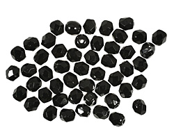Czech Fire Polished Glass Jet Round 4mm