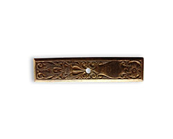 Vintaj Natural Brass Etched Toggle Bar 29x6mm