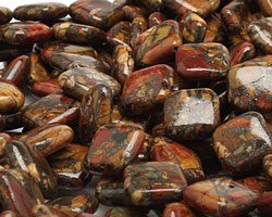 Red Creek Jasper w/ Pyrite Diamond 16mm