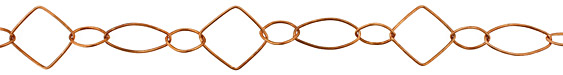 Handmade Copper Diamond Horse Eye Medley Chain