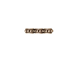 TierraCast Antique Silver (plated) Beaded 3-Hole Bar 11x3mm