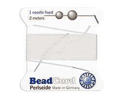 White Griffin Nylon Beading Cord Size 6, 2 meters