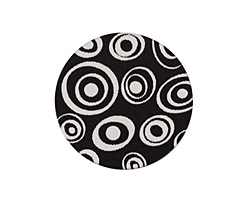 Lillypilly Black Groovy Circles Anodized Aluminum Disc 25mm, 22 gauge