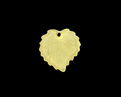 Matte Light Topaz Lucite Ivy Leaf 16mm