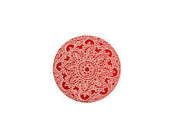Lillypilly Red Lace Anodized Aluminum Disc 19mm, 24 gauge