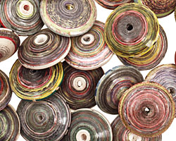 Paper Bead Saucer 6x15mm