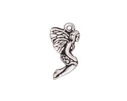 TierraCast Antique Silver (plated) Leaf Fairy Charm 10x21mm
