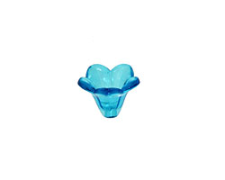 Lucite Transparent Capri 5 Petal Mini Bellflower 11x14mm