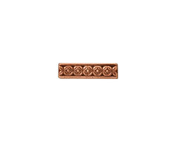 TierraCast Antique Copper (plated) Deco Rose 3-Hole Bar 4x15mm