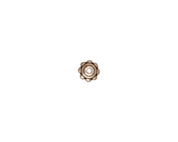 TierraCast Antique Silver (plated) Beaded Bead Cap 5mm