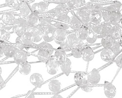 Rock Crystal Faceted Teardrop 6x9mm