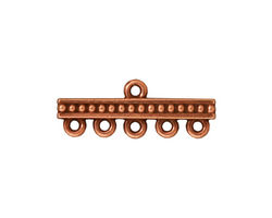 TierraCast Antique Copper (plated) Beaded 5-1 Link 10x26mm