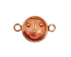 Patricia Healey Copper Smiley Face Link 29x18mm