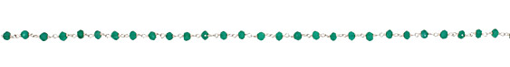 Green Onyx Faceted Rondelle Silver (plated) Bead Chain