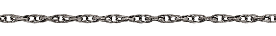 Gunmetal Patterned Interlocking Oval Chain