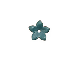 C-Koop Enameled Metal Peacock Blue Small 5 Petal 12mm