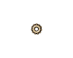 TierraCast Antique Brass (plated) 7mm Beaded Bead Aligner 4mm Peg 4x7mm
