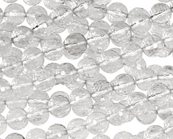 Rock Crystal Faceted Round 8mm
