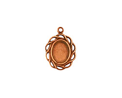 Stampt Antique Copper (plated) Open Weave Oval Setting 6x8mm