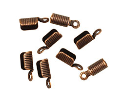 Antique Copper (plated) Fold Over Crimp End 11x4mm