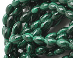Malachite Rice 13x8mm