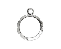 Artistic Wire Silver (plated) Round Wrapper 20x24mm
