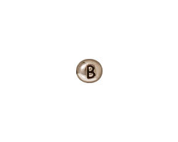 TierraCast Antique Rhodium (plated) Alphabet Bead "B" 7x6mm