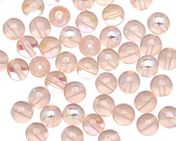 Czech Glass Rosaline AB Round 6mm
