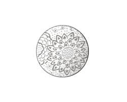 Lillypilly Silver Dahlia Anodized Aluminum Disc 19mm, 22 gauge